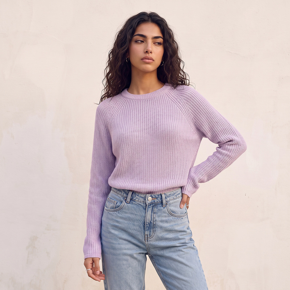 Splash Fav Crew Neck Textured Sweater-women-winterwear-cardigansandjumpers-jumpers-image-5