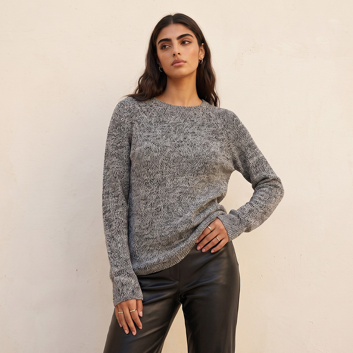 Splash Fav Crew Neck Textured Sweater-women-winterwear-cardigansandjumpers-jumpers-image-31