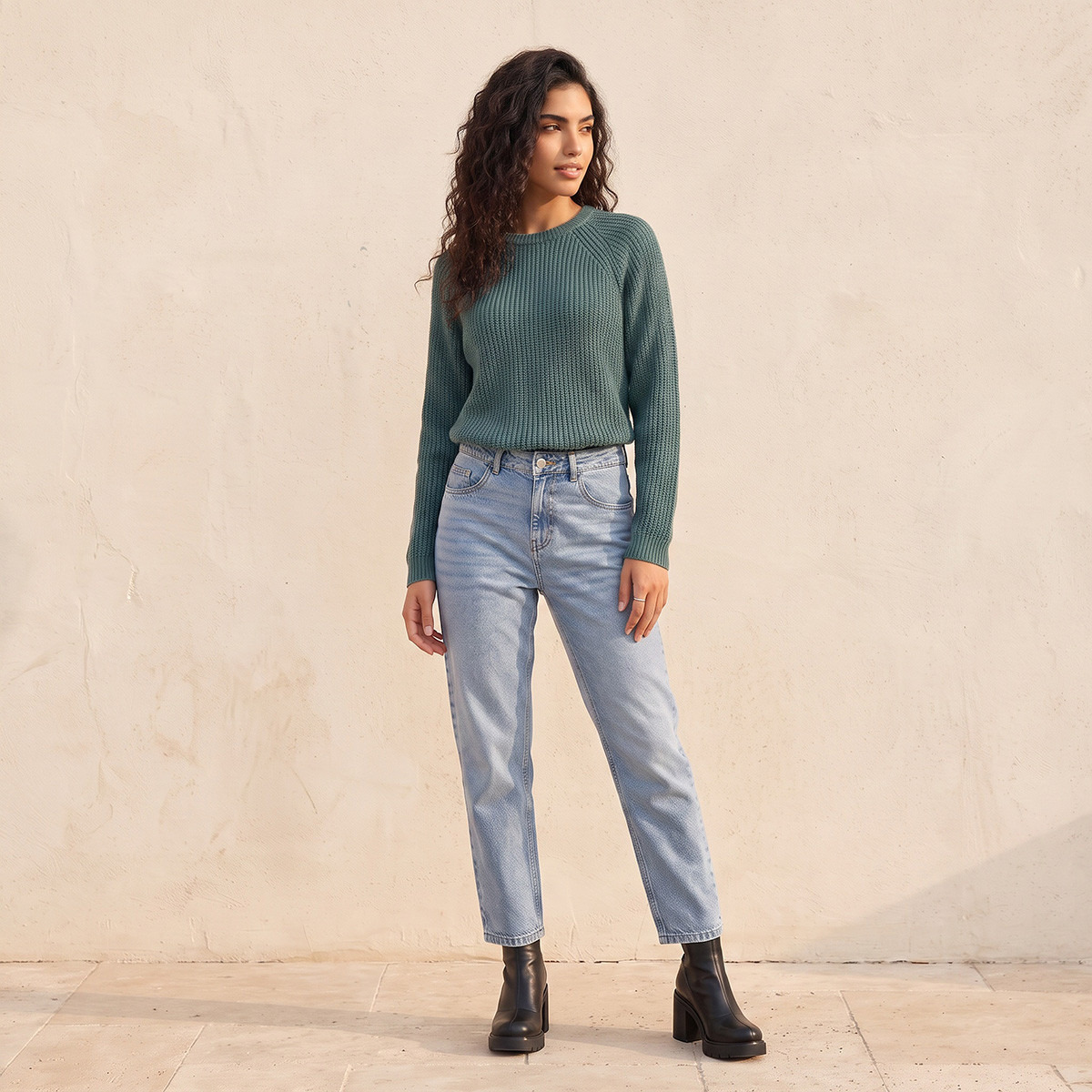 Splash Fav Crew Neck Textured Sweater-women-winterwear-cardigansandjumpers-jumpers-image-15