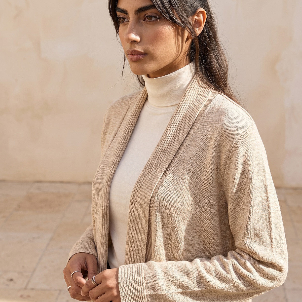 كارديجان شال بارز الملمس من سبلاش فاف-women-winterwear-cardigansandjumpers-cardigans-image-4