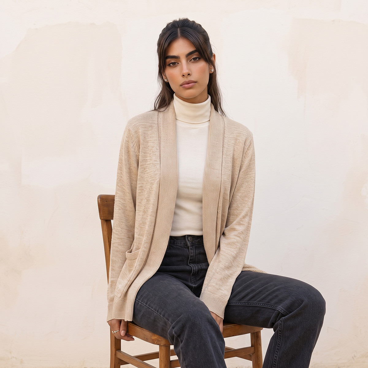 كارديجان شال بارز الملمس من سبلاش فاف-women-winterwear-cardigansandjumpers-cardigans-image-5