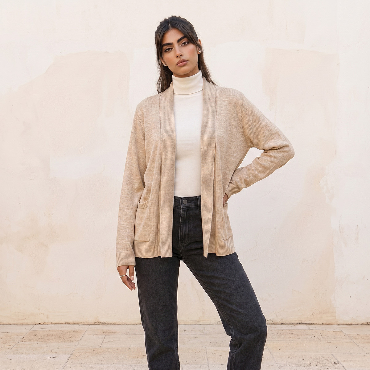 كارديجان شال بارز الملمس من سبلاش فاف-women-winterwear-cardigansandjumpers-cardigans-image-6