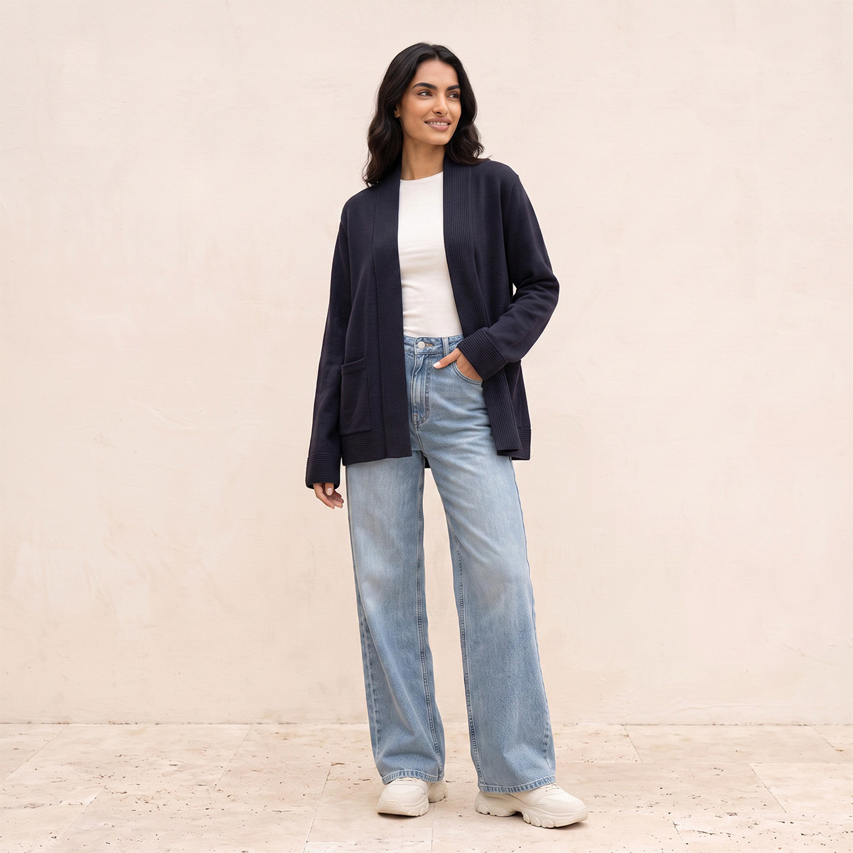 كارديجان شال بارز الملمس من سبلاش فاف-women-winterwear-cardigansandjumpers-cardigans-image-2