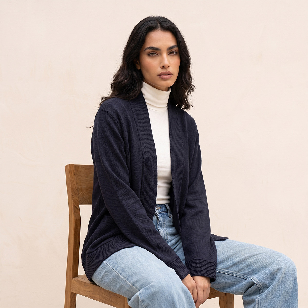 كارديجان شال بارز الملمس من سبلاش فاف-women-winterwear-cardigansandjumpers-cardigans-image-4