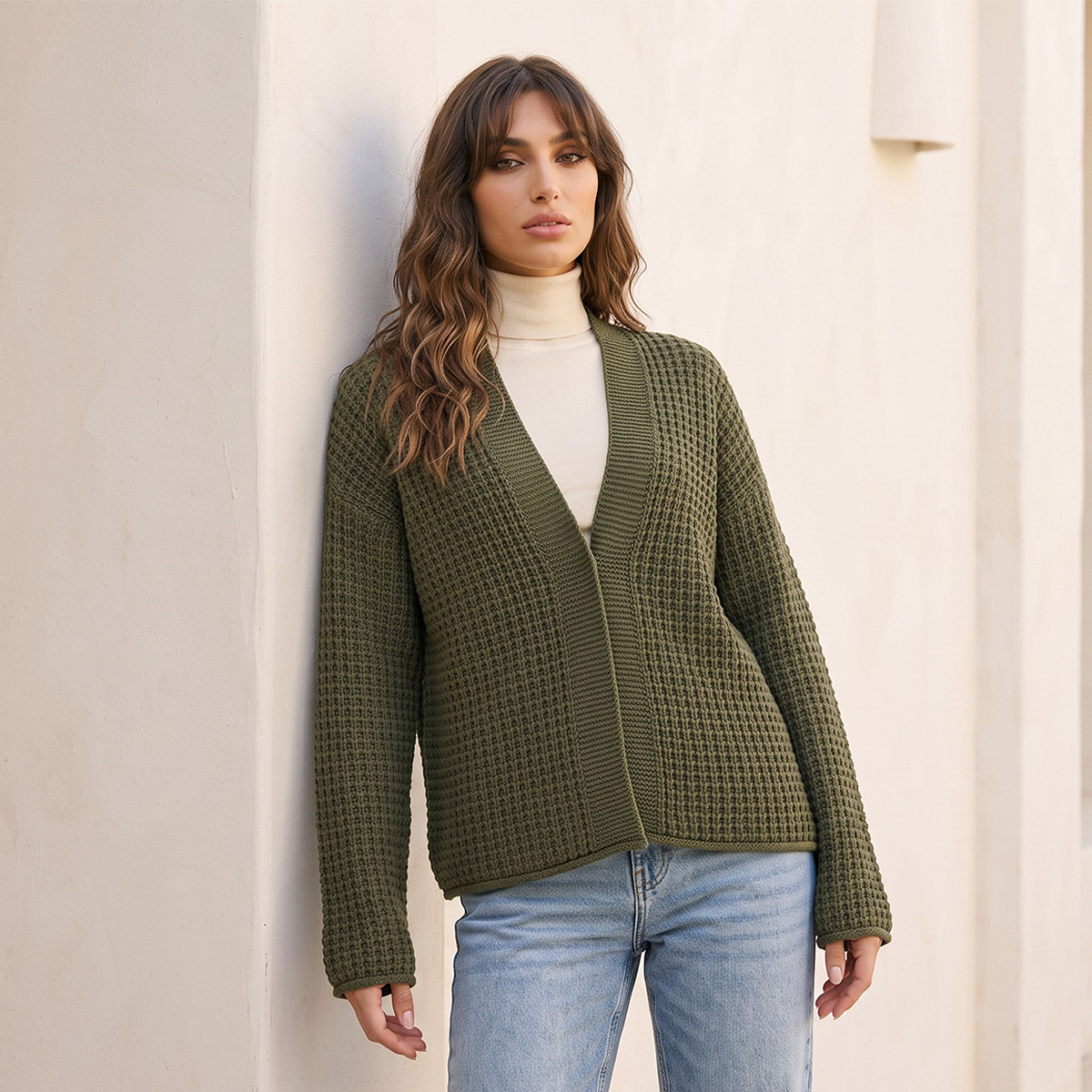 كارديجان بارز الملمس من سبلاش فاف-women-winterwear-cardigansandjumpers-cardigans-image-1