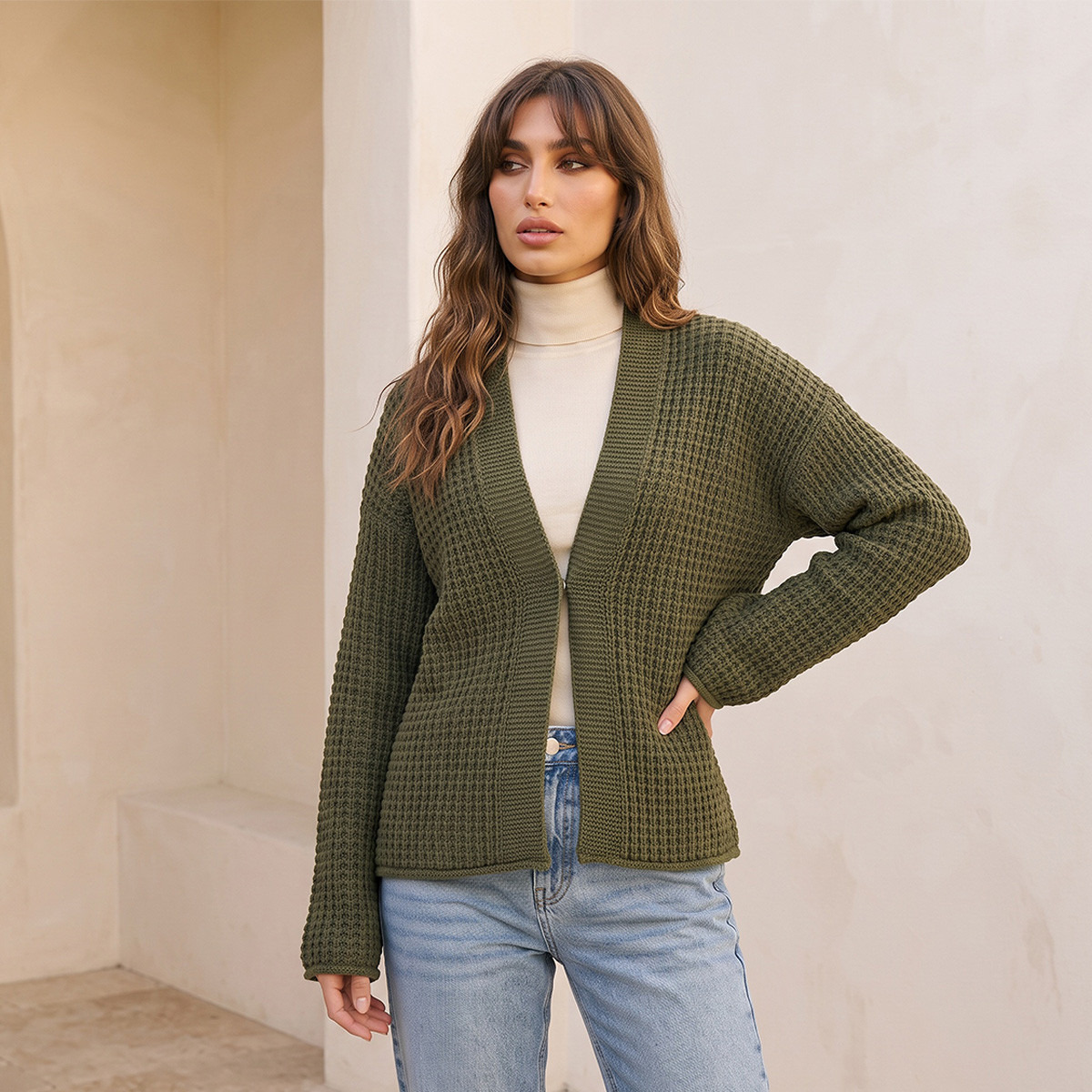 كارديجان بارز الملمس من سبلاش فاف-women-winterwear-cardigansandjumpers-cardigans-image-6