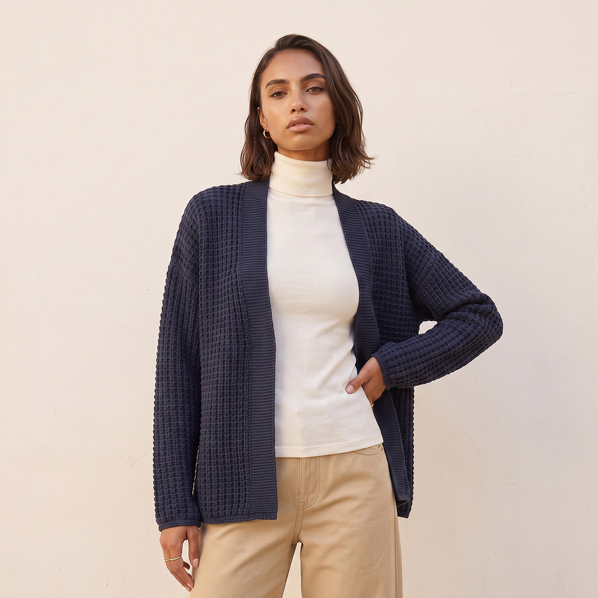كارديجان بارز الملمس من سبلاش فاف-women-winterwear-cardigansandjumpers-cardigans-image-1