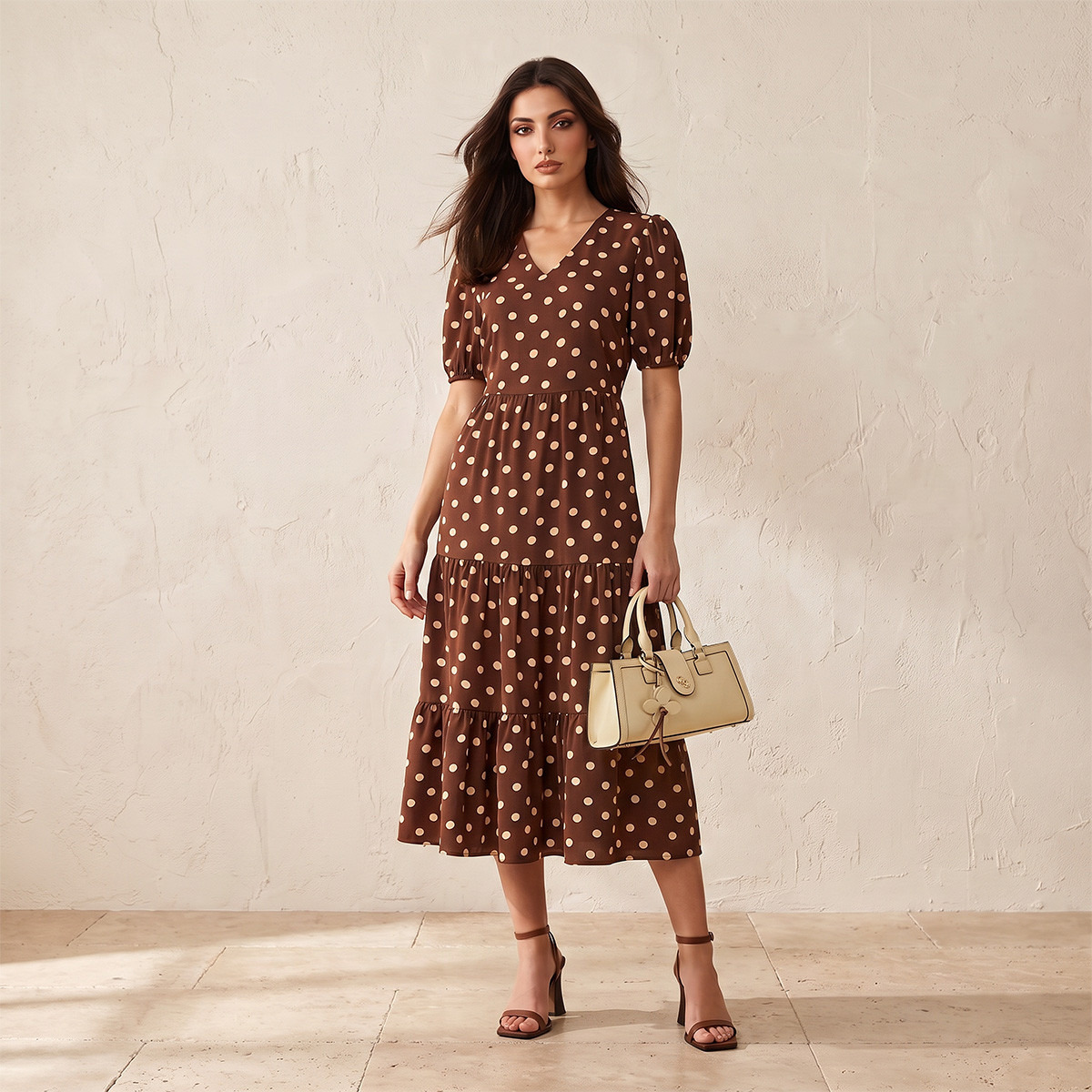 Splash Fav Tiered Midi Dress with Polka Dot Print-women-clothing-dresses-image-3