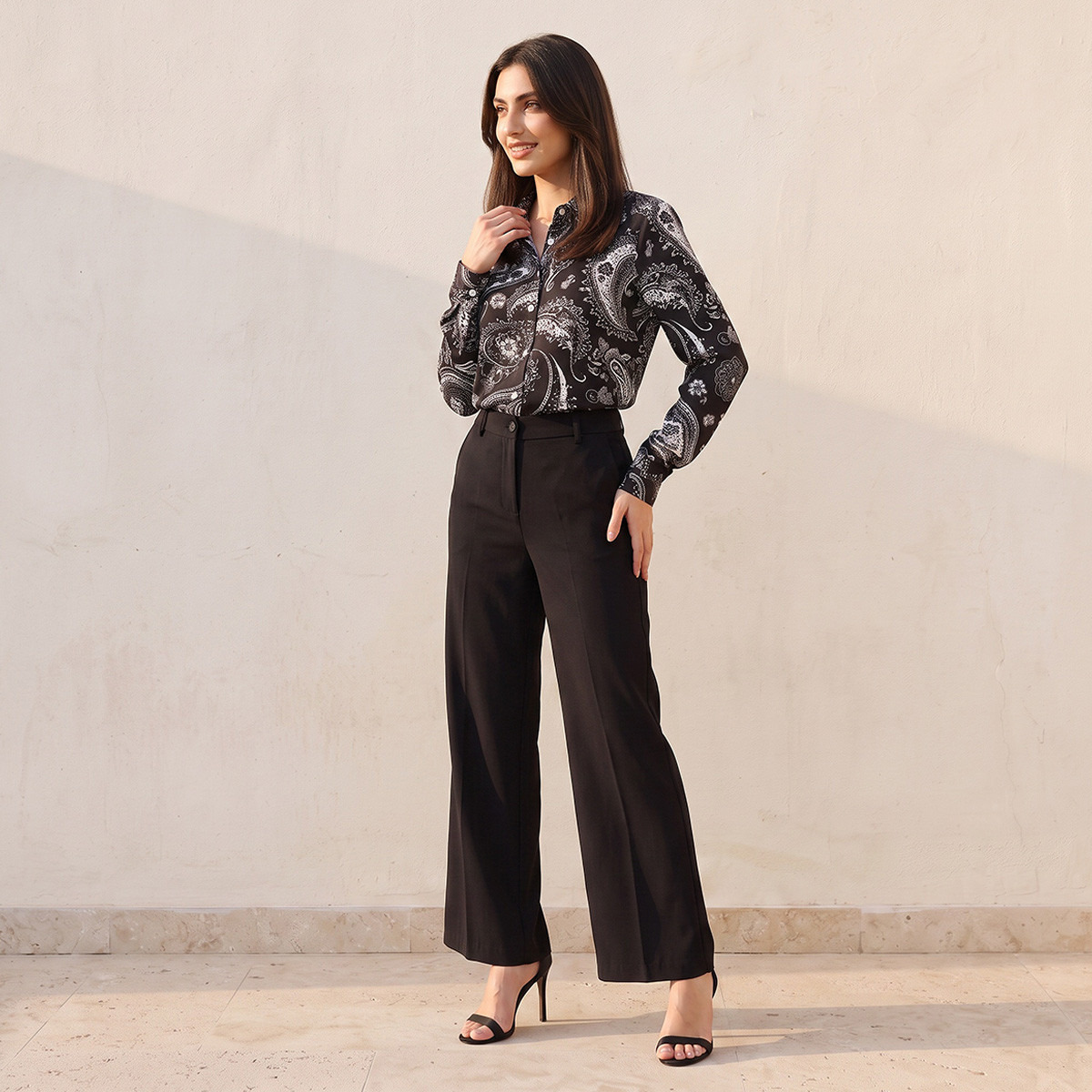 قميص بنقشة بيزلي وحواف غير متماثلة من سبلاش فاف-women-clothing-shirtsandblouses-shirts-image-5