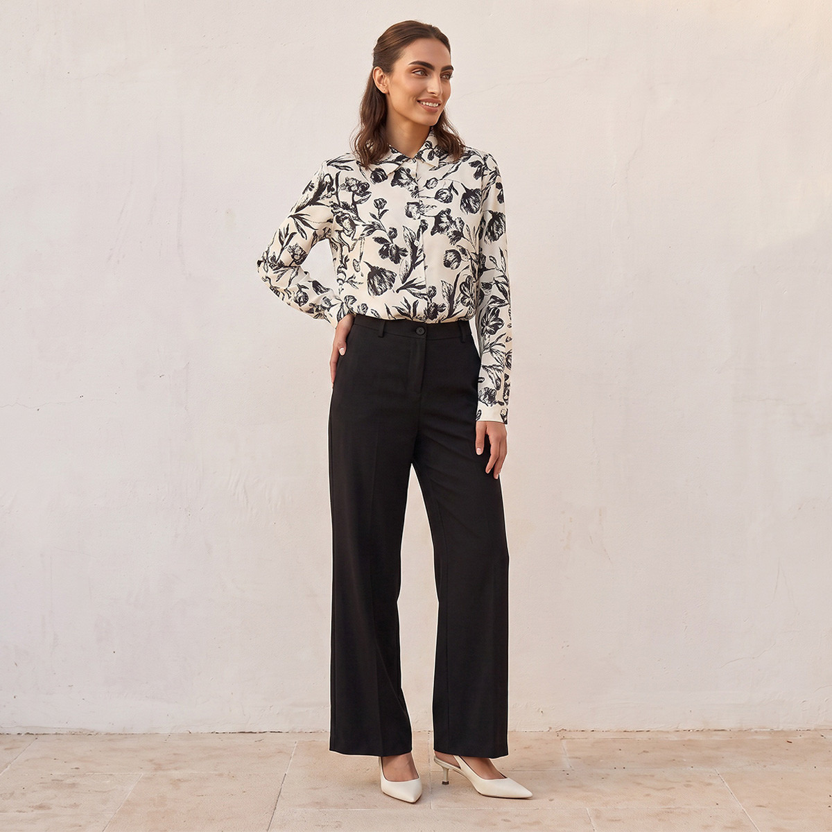 قميص بحواف غير متساوية وطبعات زهرية من سبلاش فيف-women-clothing-shirtsandblouses-shirts-image-4