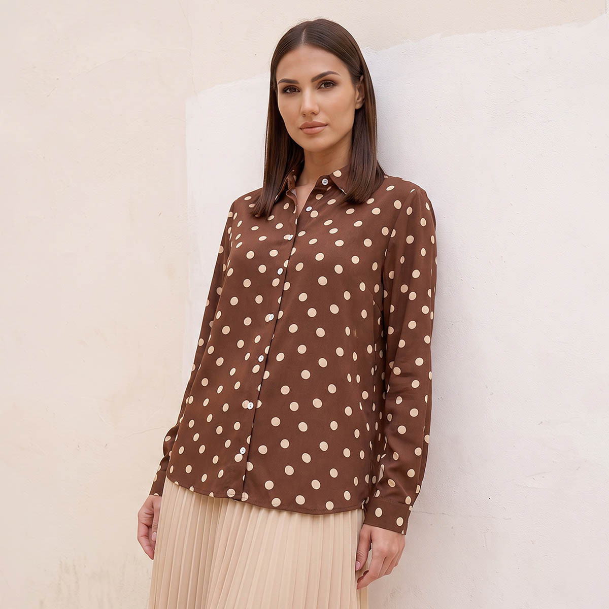 قميص بطبعات منقّطة من سبلاش فاڤ-women-clothing-shirtsandblouses-shirts-image-1