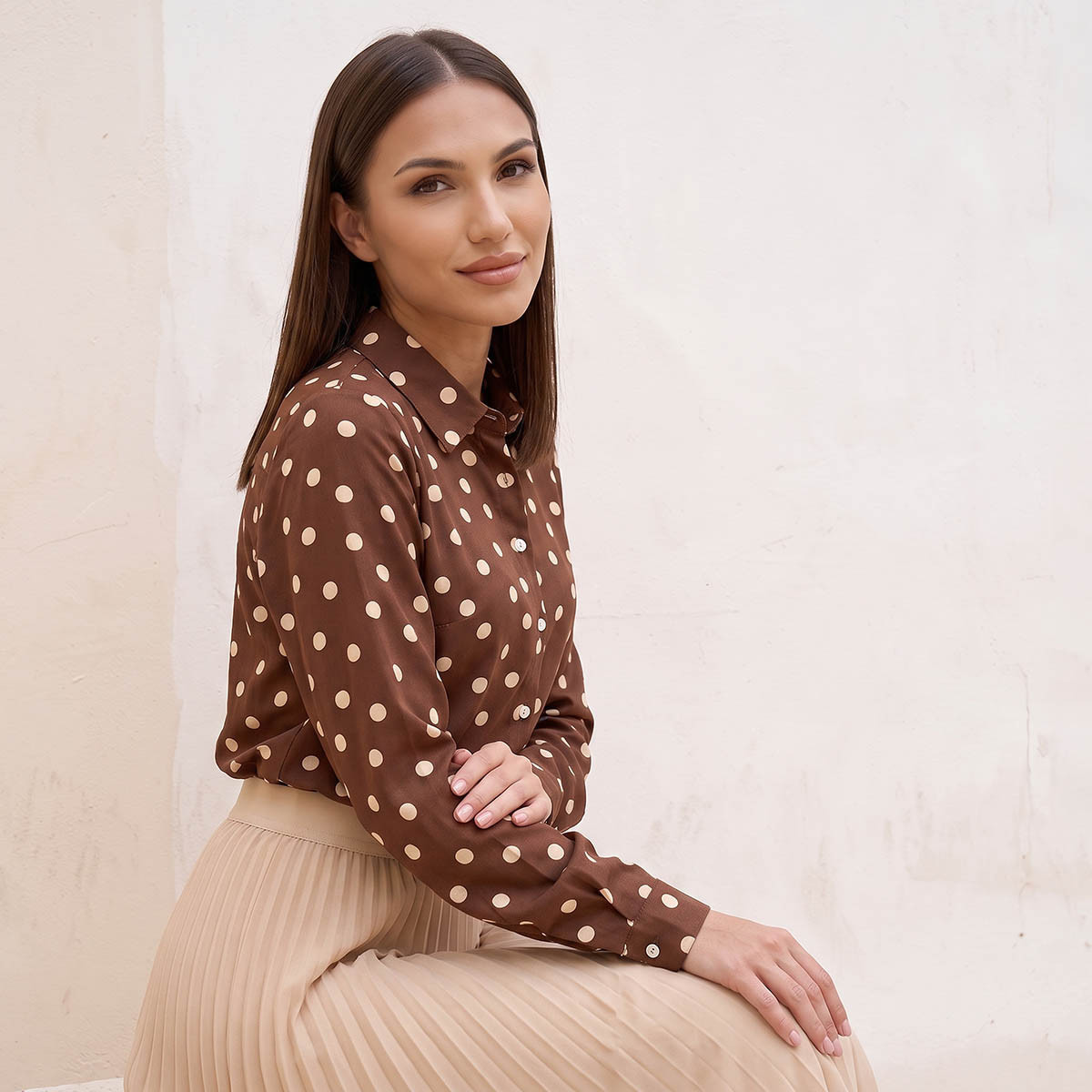 قميص بطبعات منقّطة من سبلاش فاڤ-women-clothing-shirtsandblouses-shirts-image-5