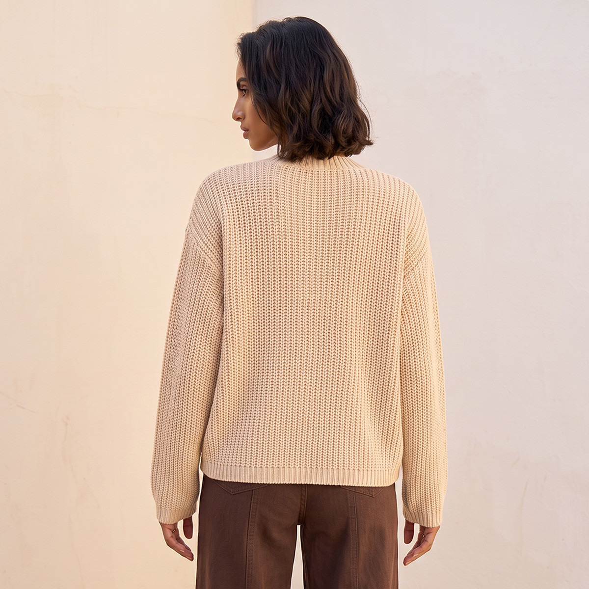 كارديجان بارز الملمس برقبة ضيقة من سبلاش فاف-women-winterwear-cardigansandjumpers-cardigans-image-3