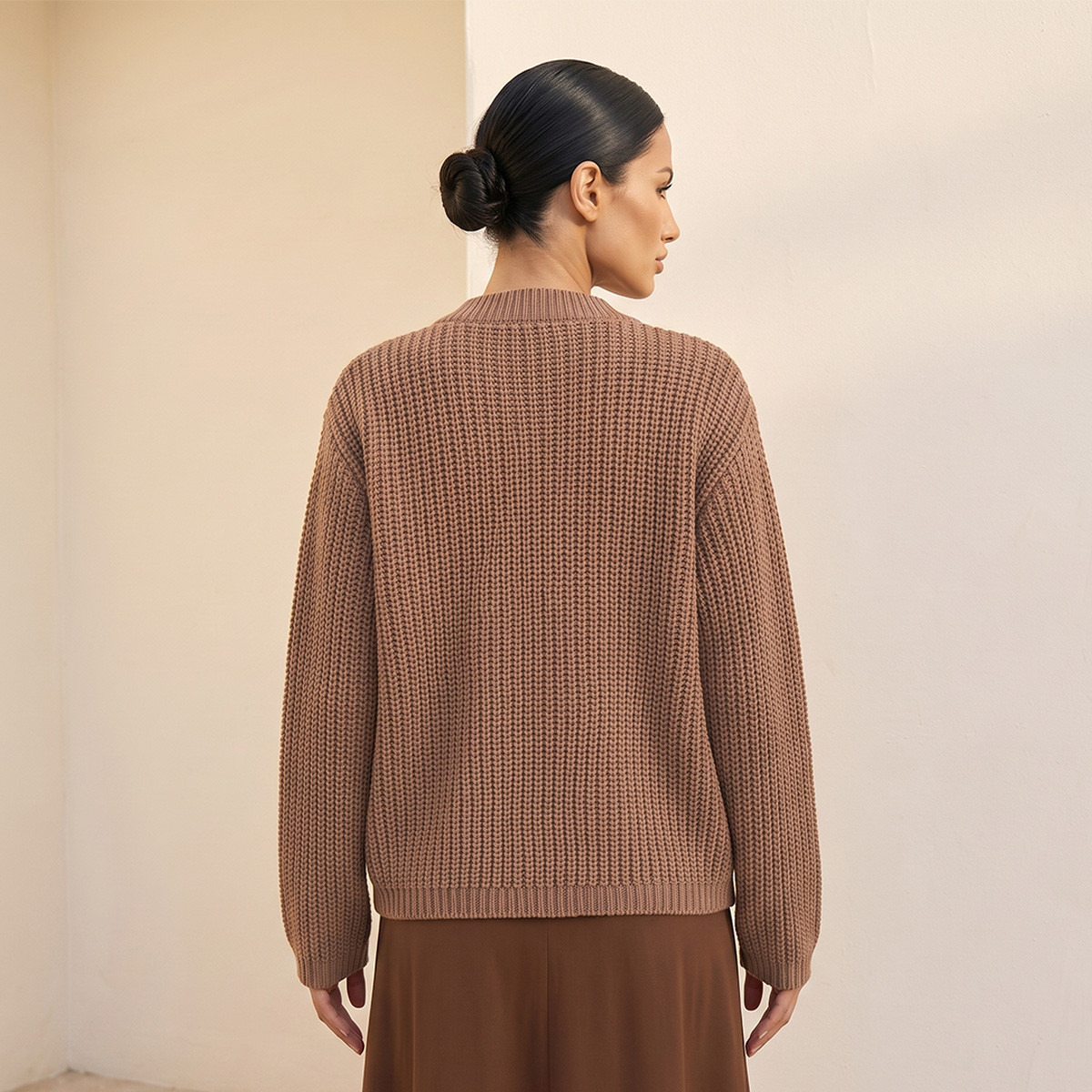 كارديجان بارز الملمس برقبة ضيقة من سبلاش فاف-women-winterwear-cardigansandjumpers-cardigans-image-9