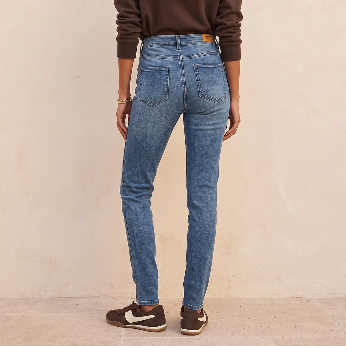 بنطلون جينز بقصة سكيني وخصر عالي وجيوب من سبلاش فيف-women-clothing-bottoms-jeans-image-3