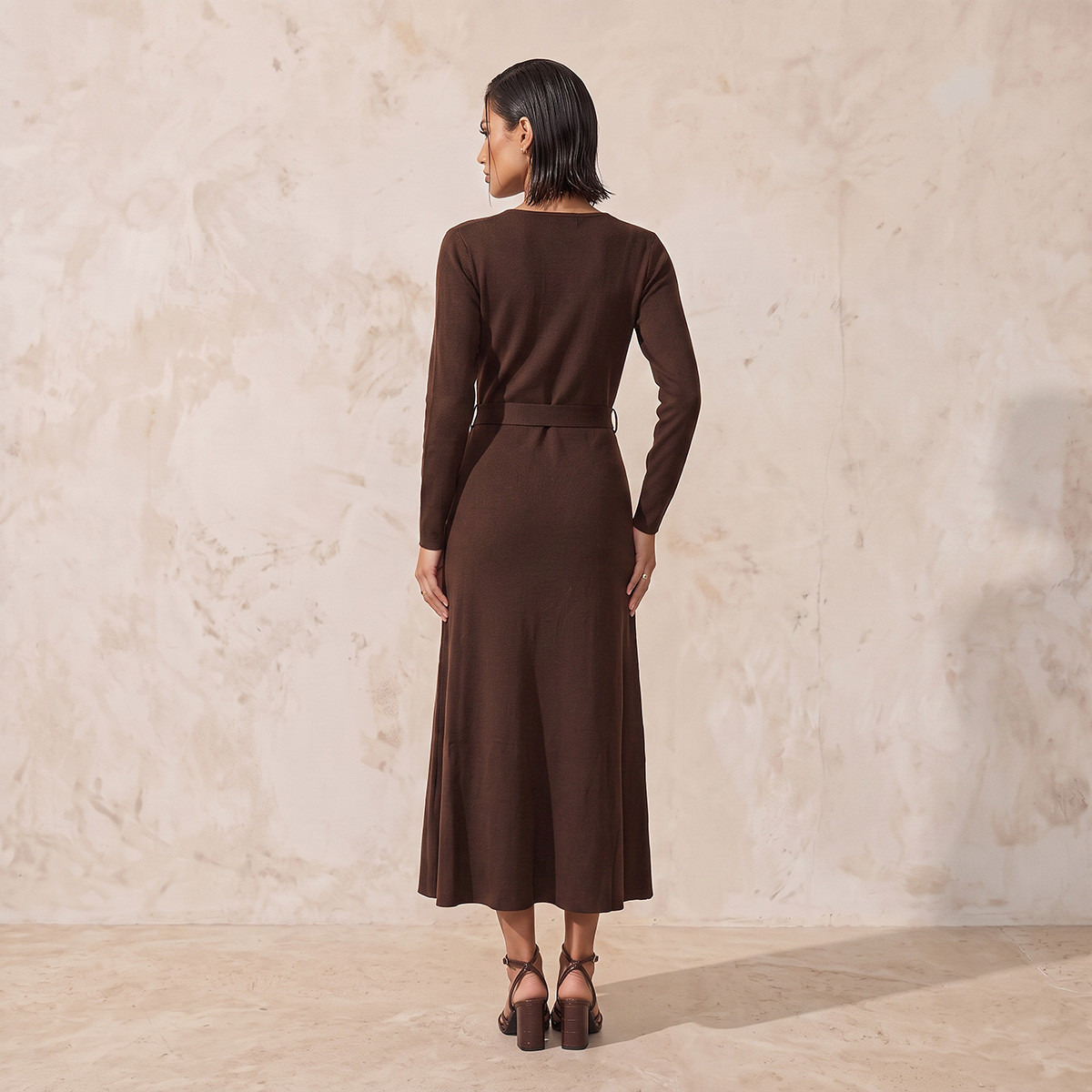 Splash Fav A-line Midi Dress with Tie-Up Belt-women-clothing-dresses-image-4