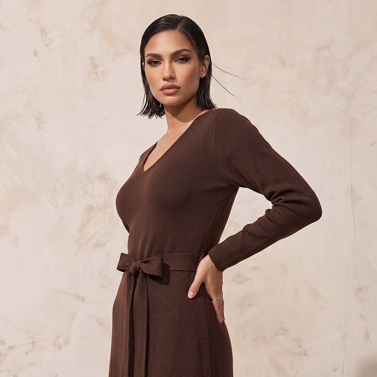 Splash Fav A-line Midi Dress with Tie-Up Belt-women-clothing-dresses-image-5