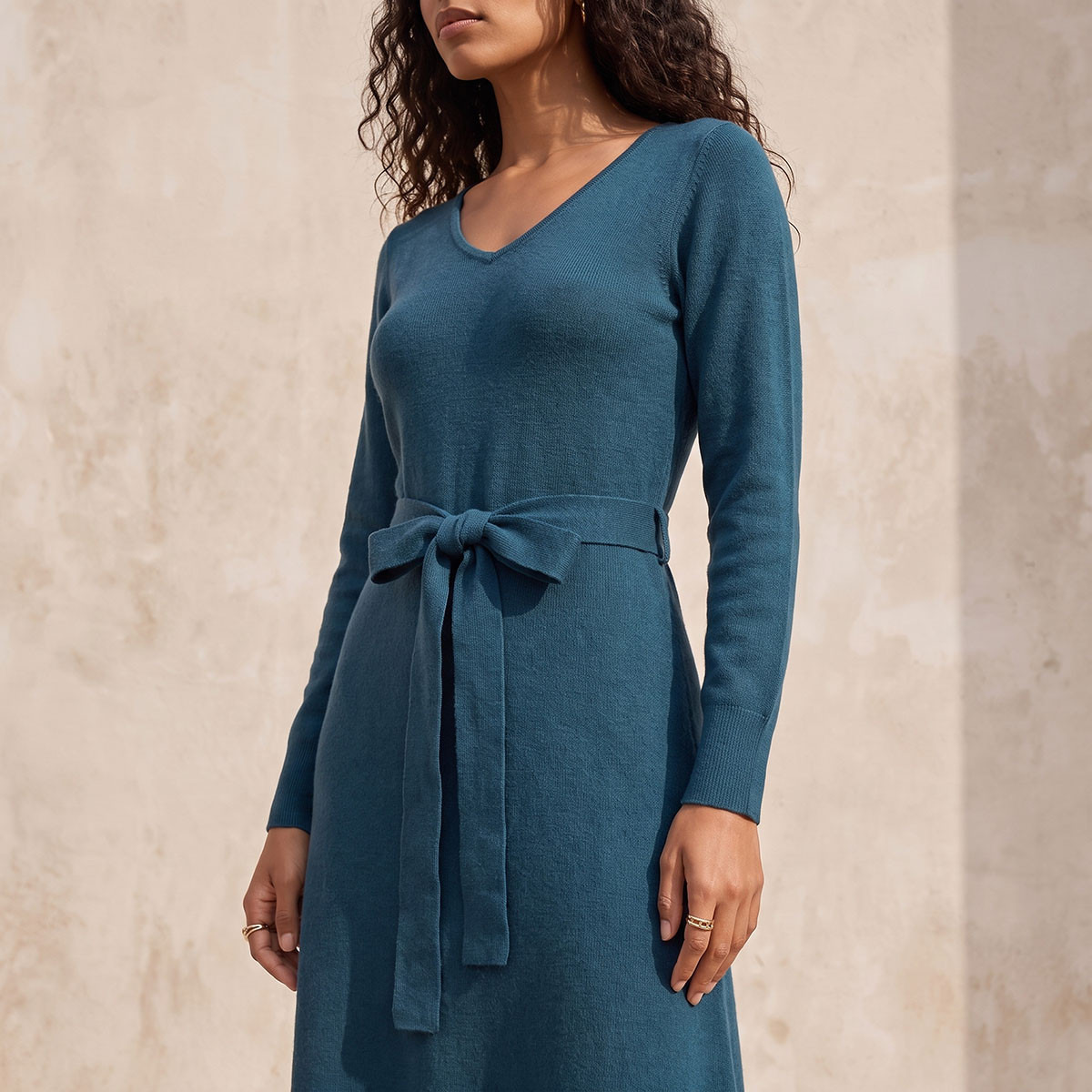 Splash Fav A-line Midi Dress with Tie-Up Belt-women-clothing-dresses-image-4
