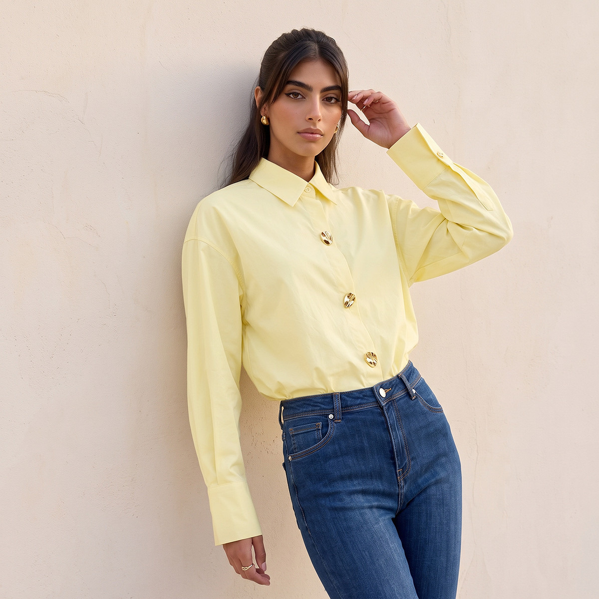 قميص بقصة غير متماثلة من سبلاش-women-clothing-shirtsandblouses-shirts-image-2