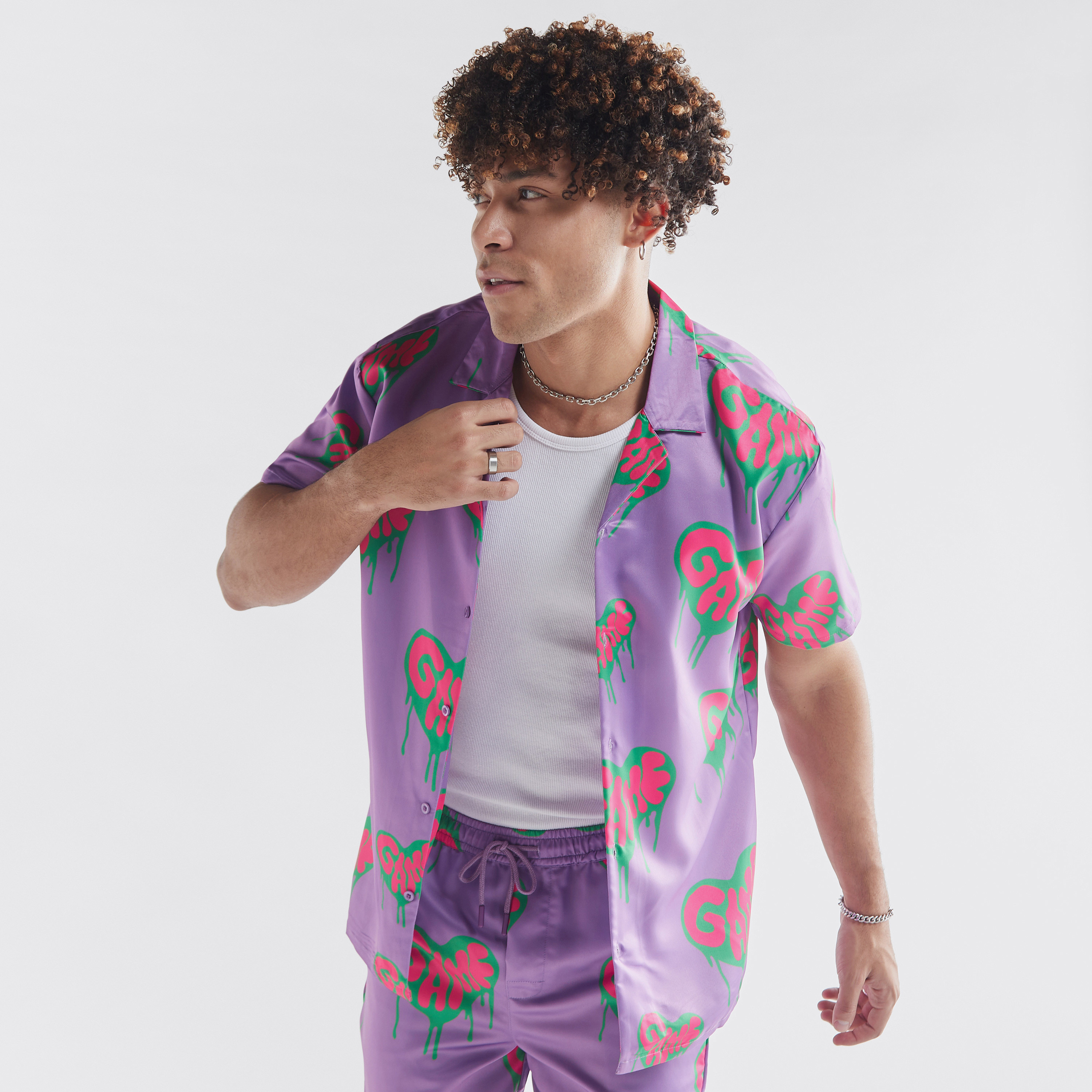 oversized satin blouse