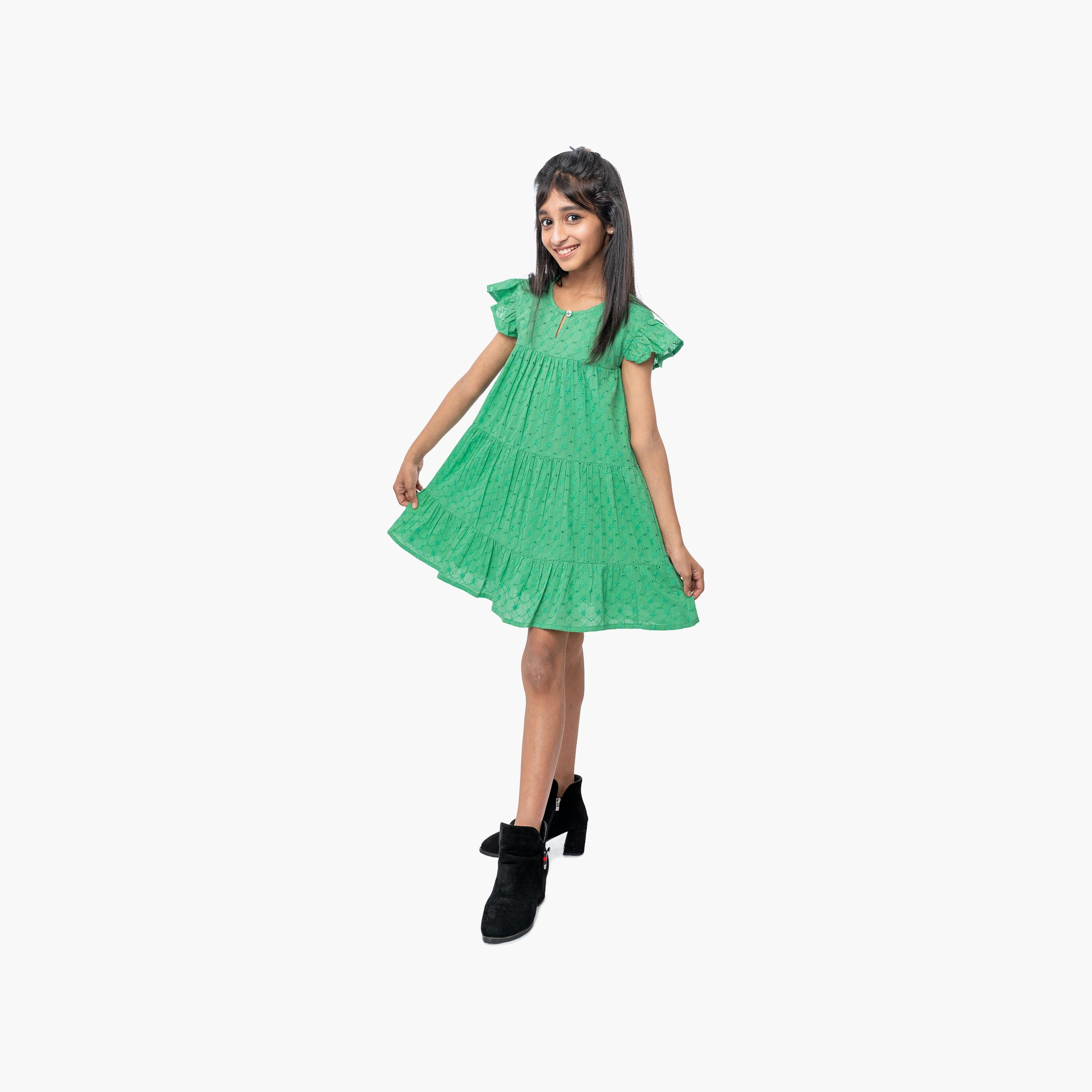 Babyqlo Embroidered Knee Length Dress-girls-clothing-dressesandjumpsuits-image-3