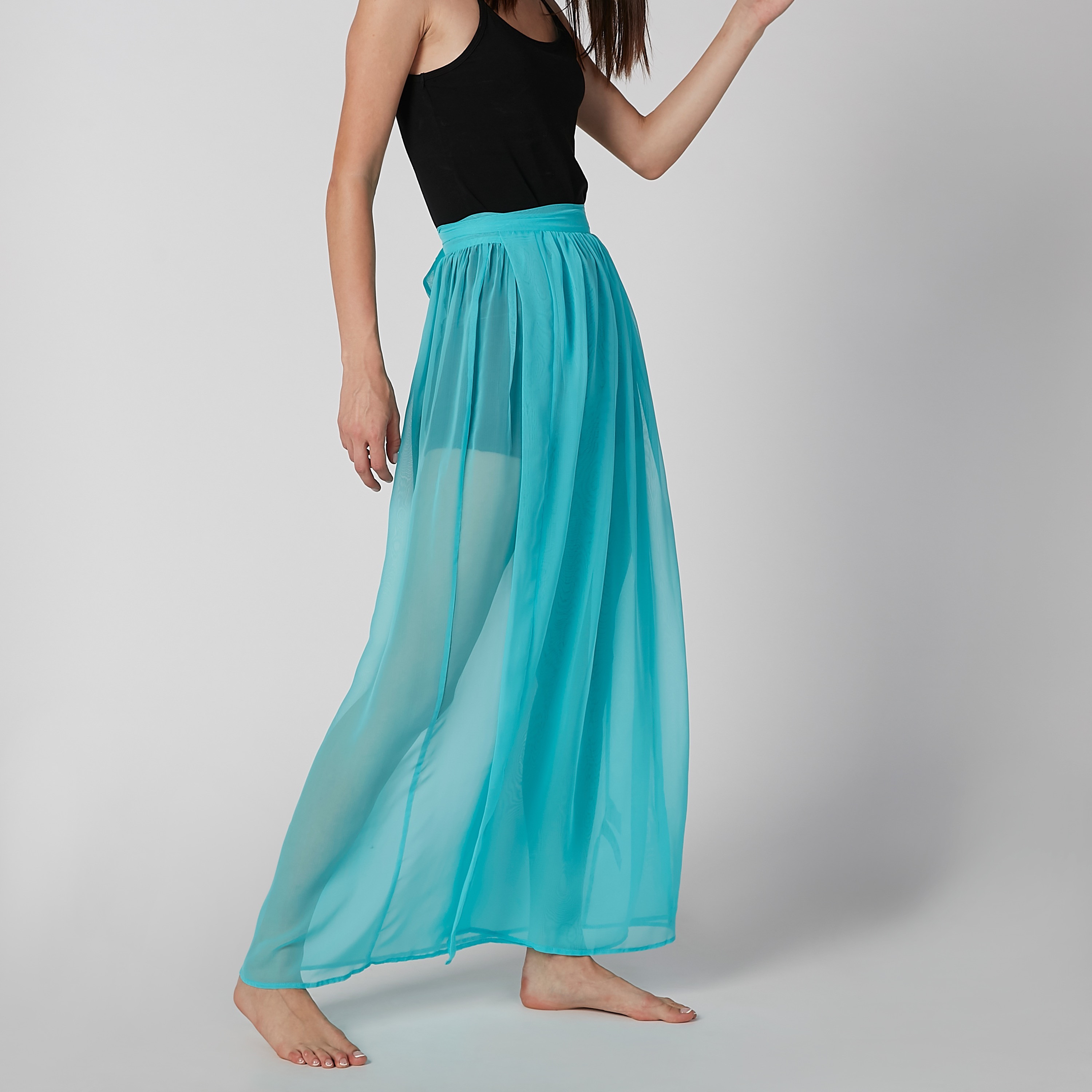 Buy Women s Plain Maxi Skirt with Tie Ups Online Centrepoint UAE