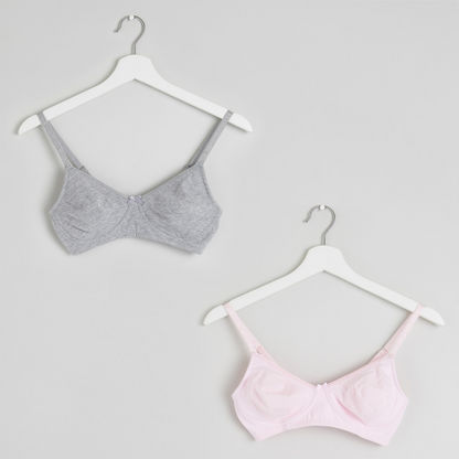 Set of 2 - Assorted Basic Bra with Hook and Eye Closure
