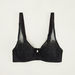 Lace Detailed Padded Plunge Bra with Hook and Eye Closure-Bras-thumbnailMobile-0
