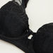 Lace Detailed Padded Plunge Bra with Hook and Eye Closure-Bras-thumbnail-1