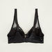 Lace Detailed Padded Plunge Bra with Hook and Eye Closure-Bras-thumbnailMobile-2