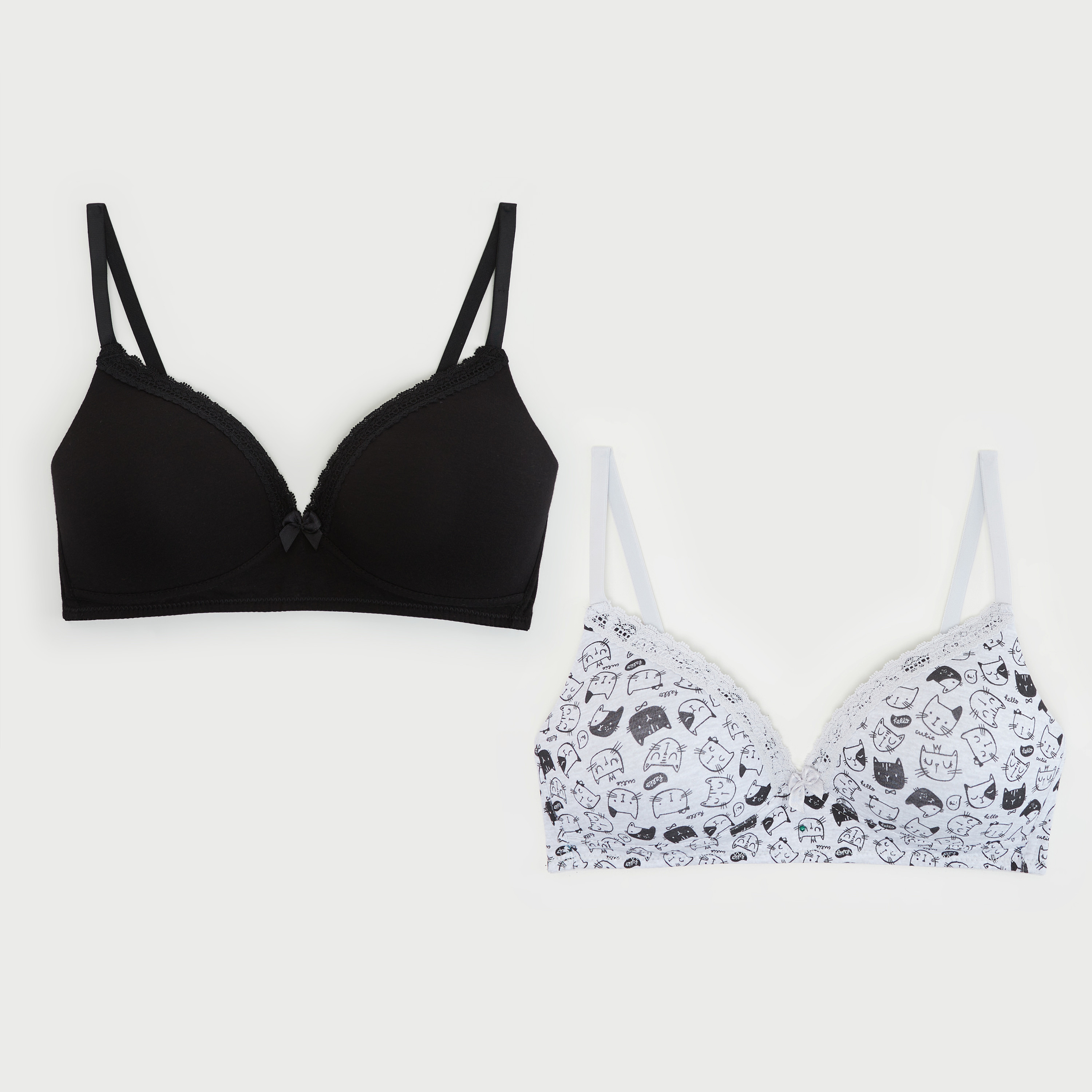 صدريّة تيشيرت مبطّنة ومتنوّعة - طقم من 2-women-clothing-lingerie-bras-image-1