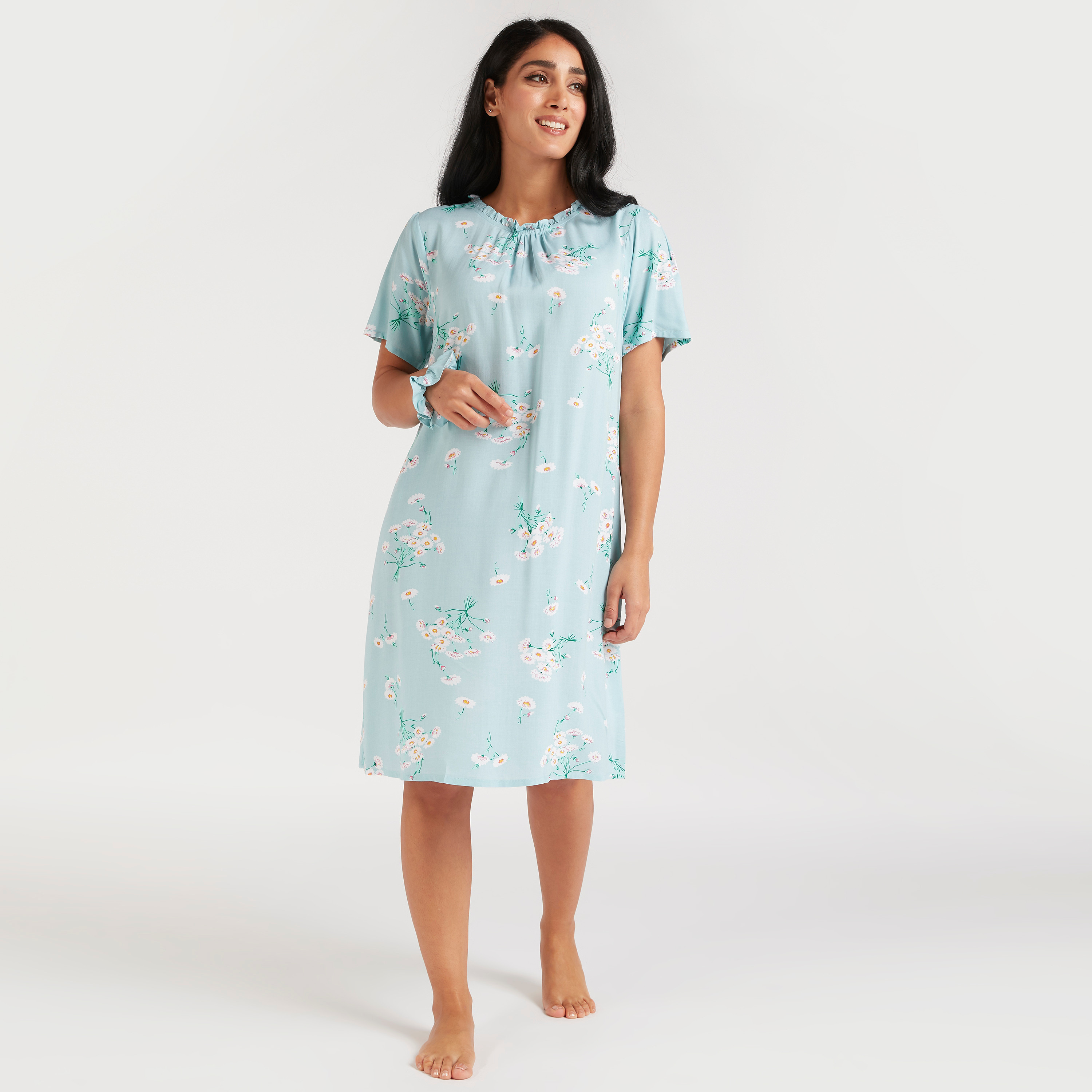 Set of 2 - Assorted Sleepshirt with Ruffle Detail-women-clothing-nightwear-nighties-image-2