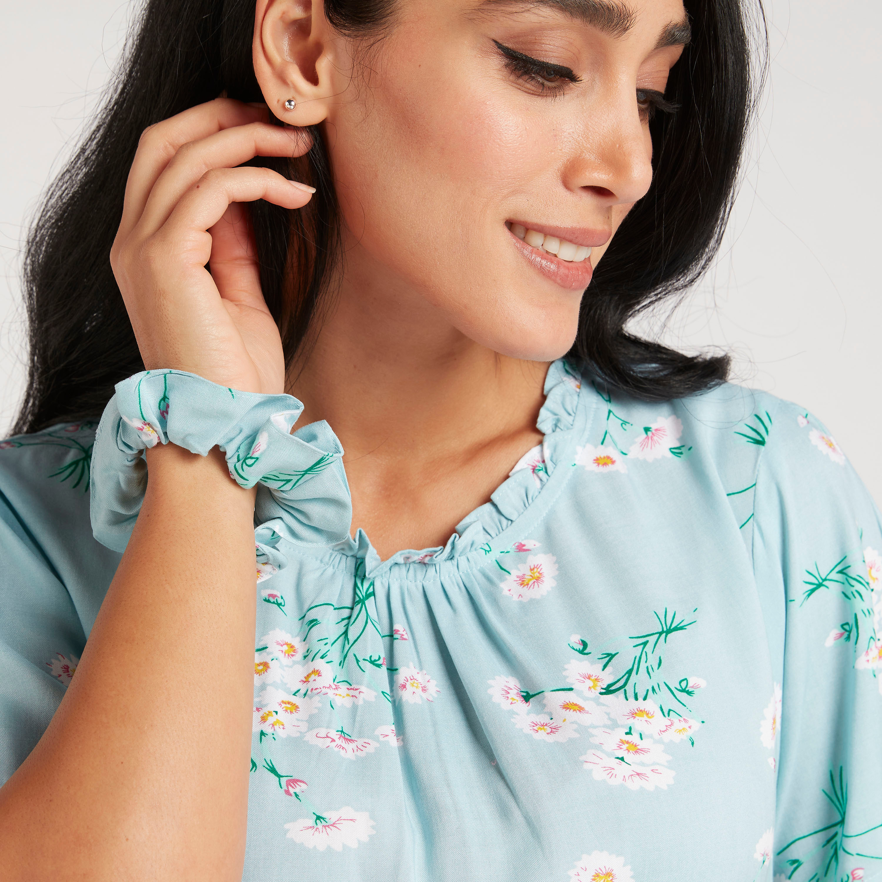Set of 2 - Assorted Sleepshirt with Ruffle Detail-women-clothing-nightwear-nighties-image-5