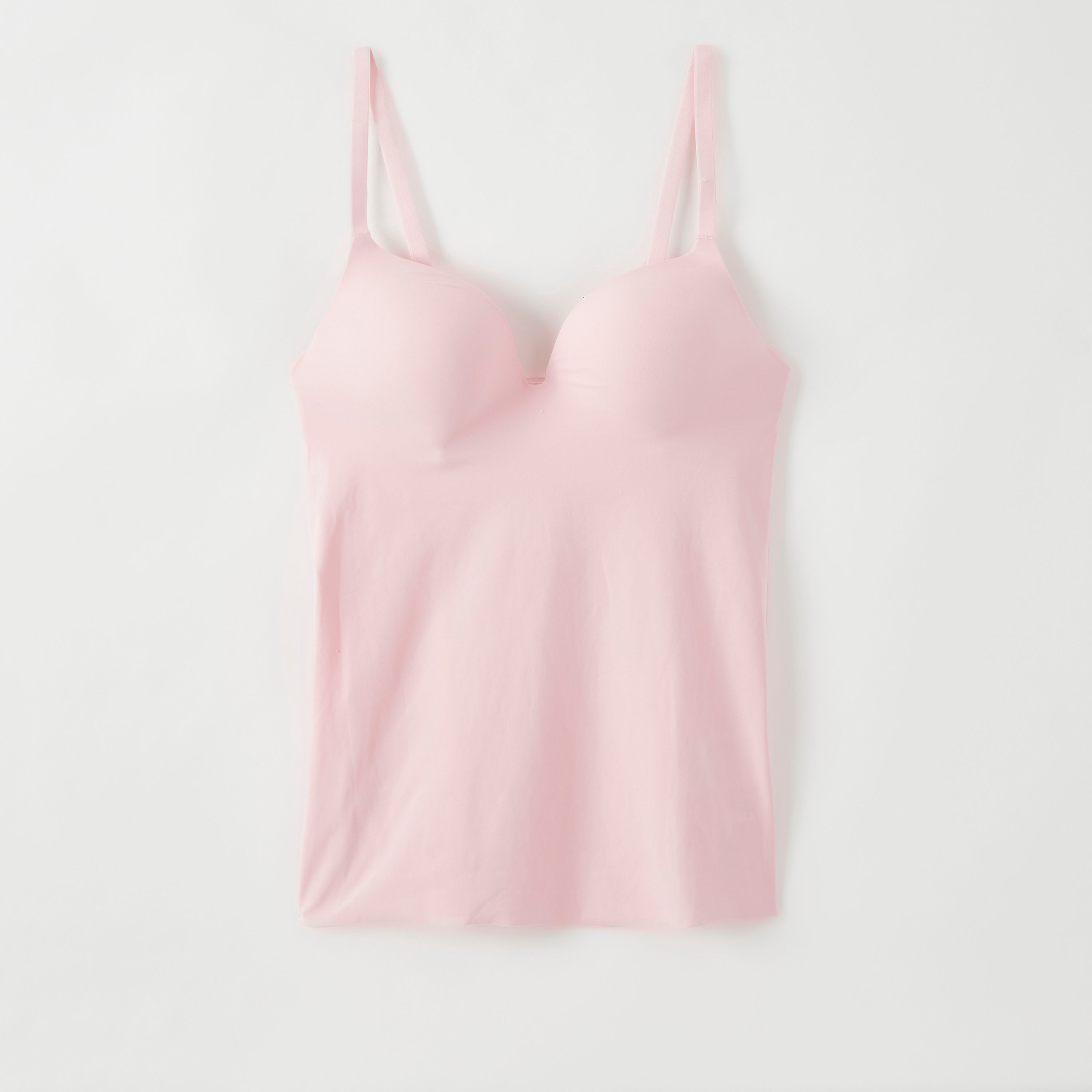 بلوزة كامي سادة مبطّنة بأحزمة قابلة للتّعديل-women-clothing-lingerie-camisoles-image-1