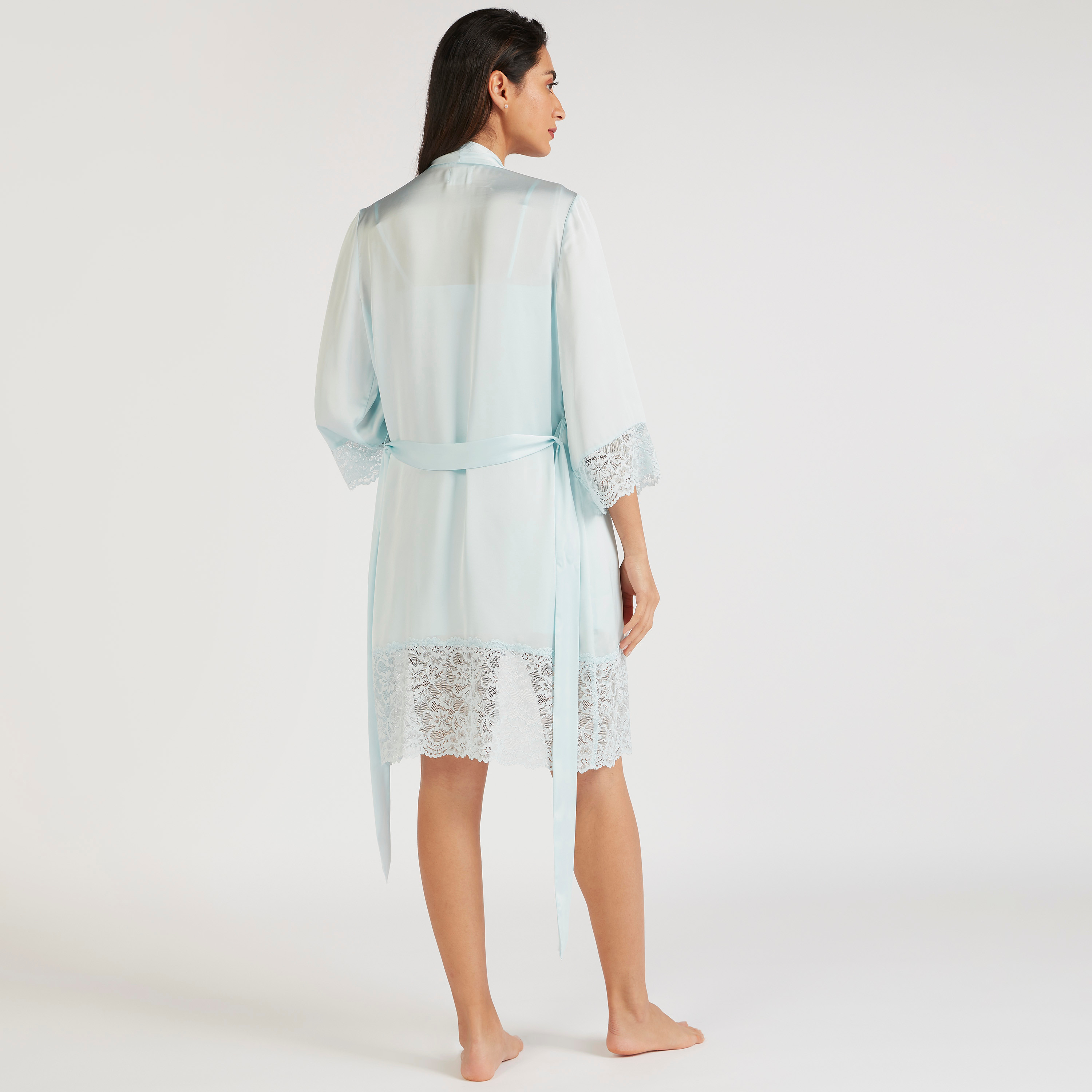 Lace Detailed Night Robe with Tie-Up Belt-women-clothing-nightwear-robes-image-4