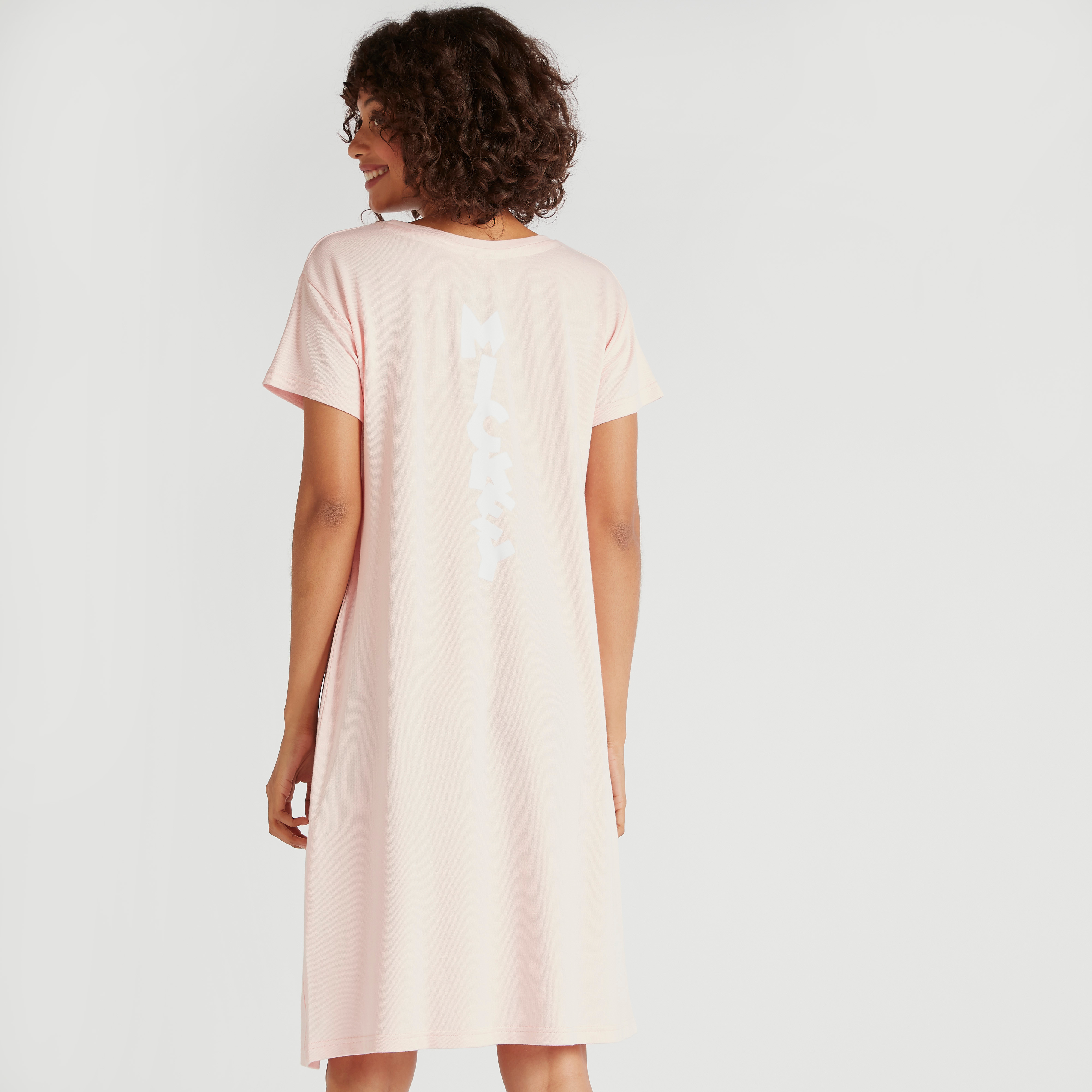 Printed Round Neck Sleepshirt with Short Sleeves-women-clothing-nightwear-nighties-image-4
