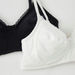 Set of 2 - Solid Non-Padded Basic Bra with Lace Detail-Bras-thumbnailMobile-1