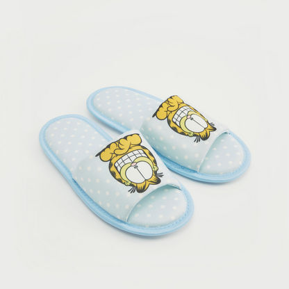 Garfield and Polka Dot Print Slip-On Bedroom Slippers