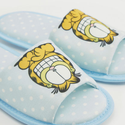 Garfield and Polka Dot Print Slip-On Bedroom Slippers