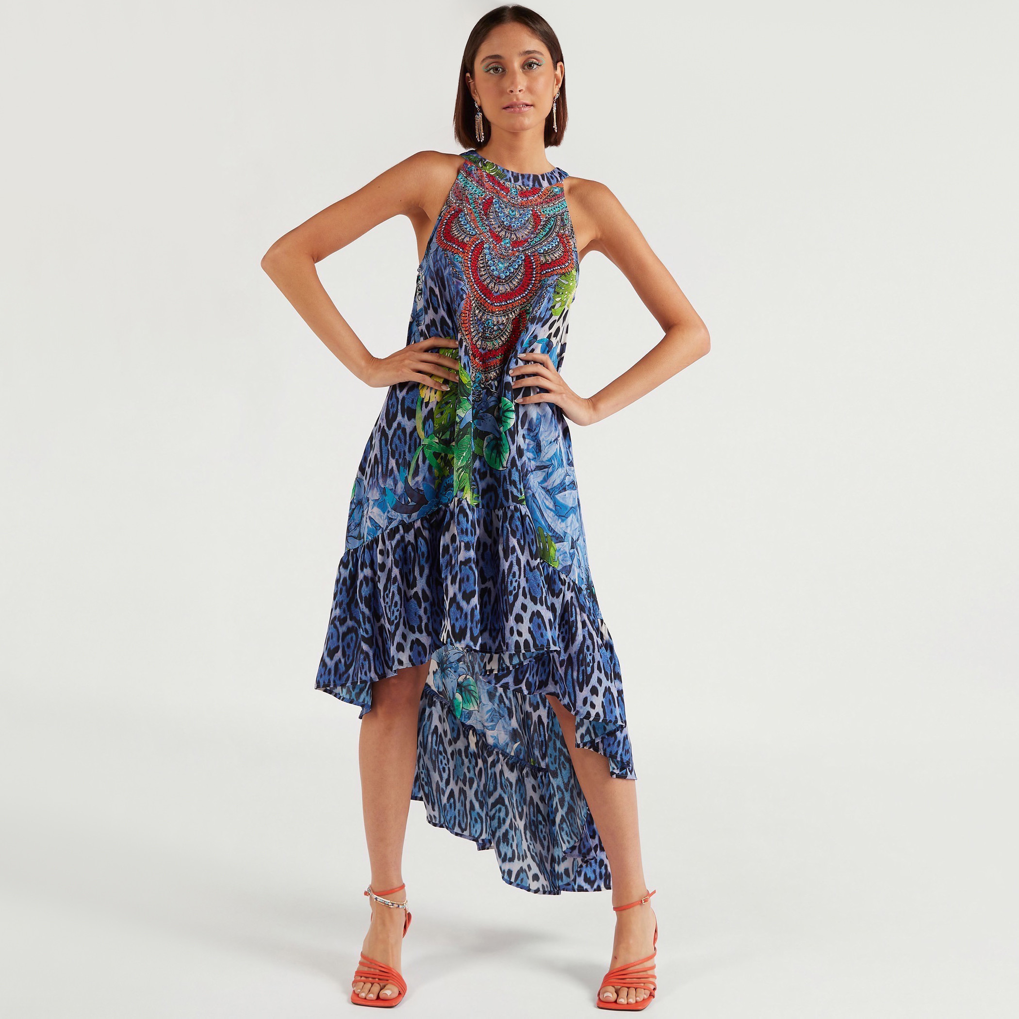 فستان بدون أكمام بطبعات بياقة هتلر-women-clothing-swimandbeach-beachwear-image-1