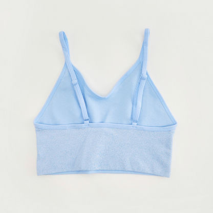 Solid Seamless Non-Padded Bralette with Adjustable Straps