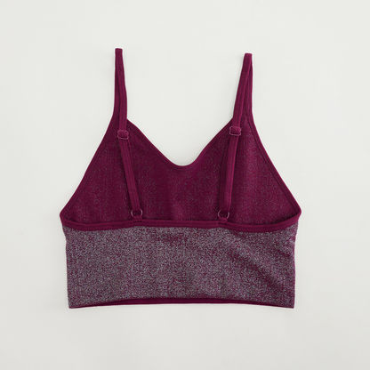 Solid Seamless Non-Padded Bralette with Adjustable Straps