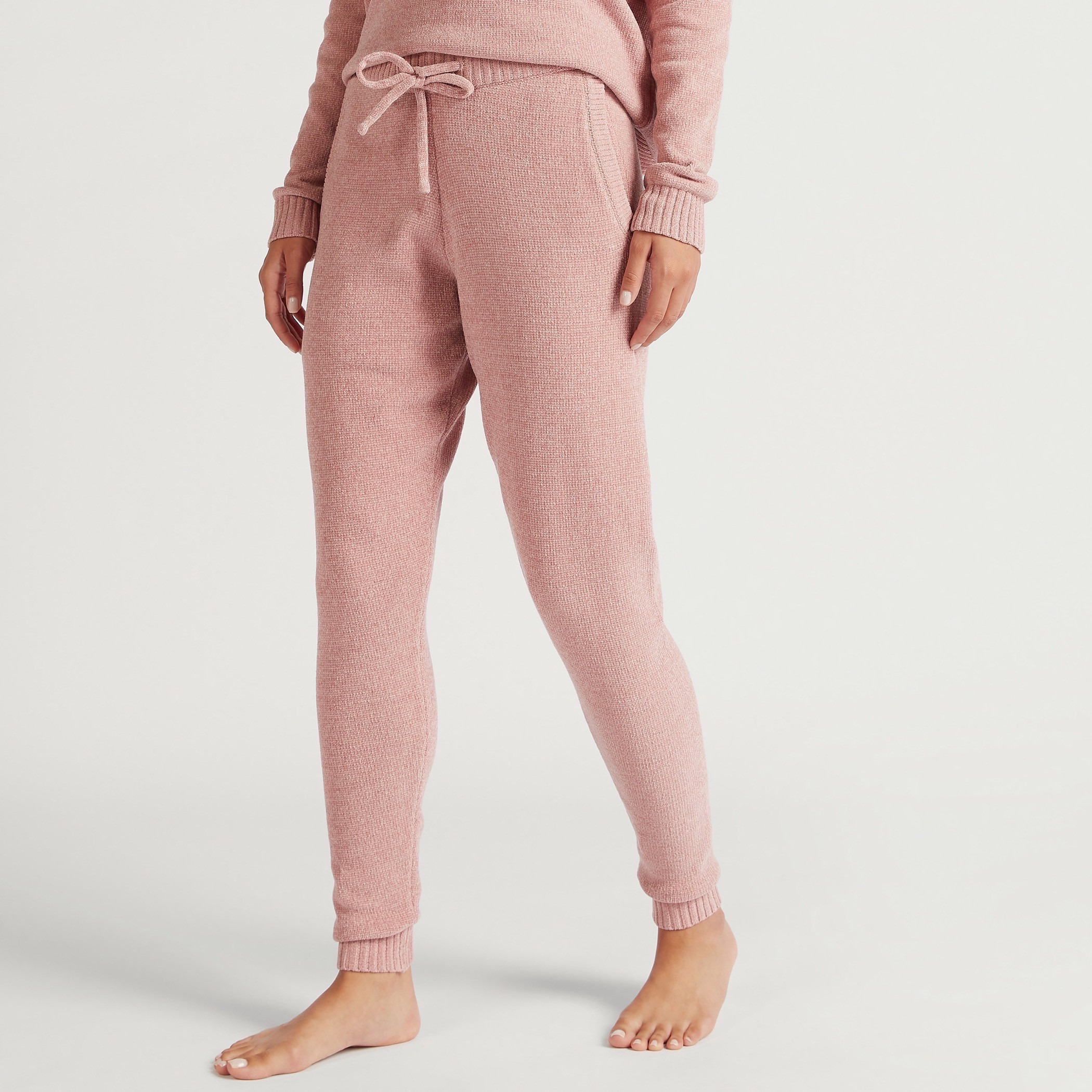Solid Full Length Pyjamas with Drawstring Closure and Pockets-women-clothing-nightwear-pyjamas-bottoms-image-1