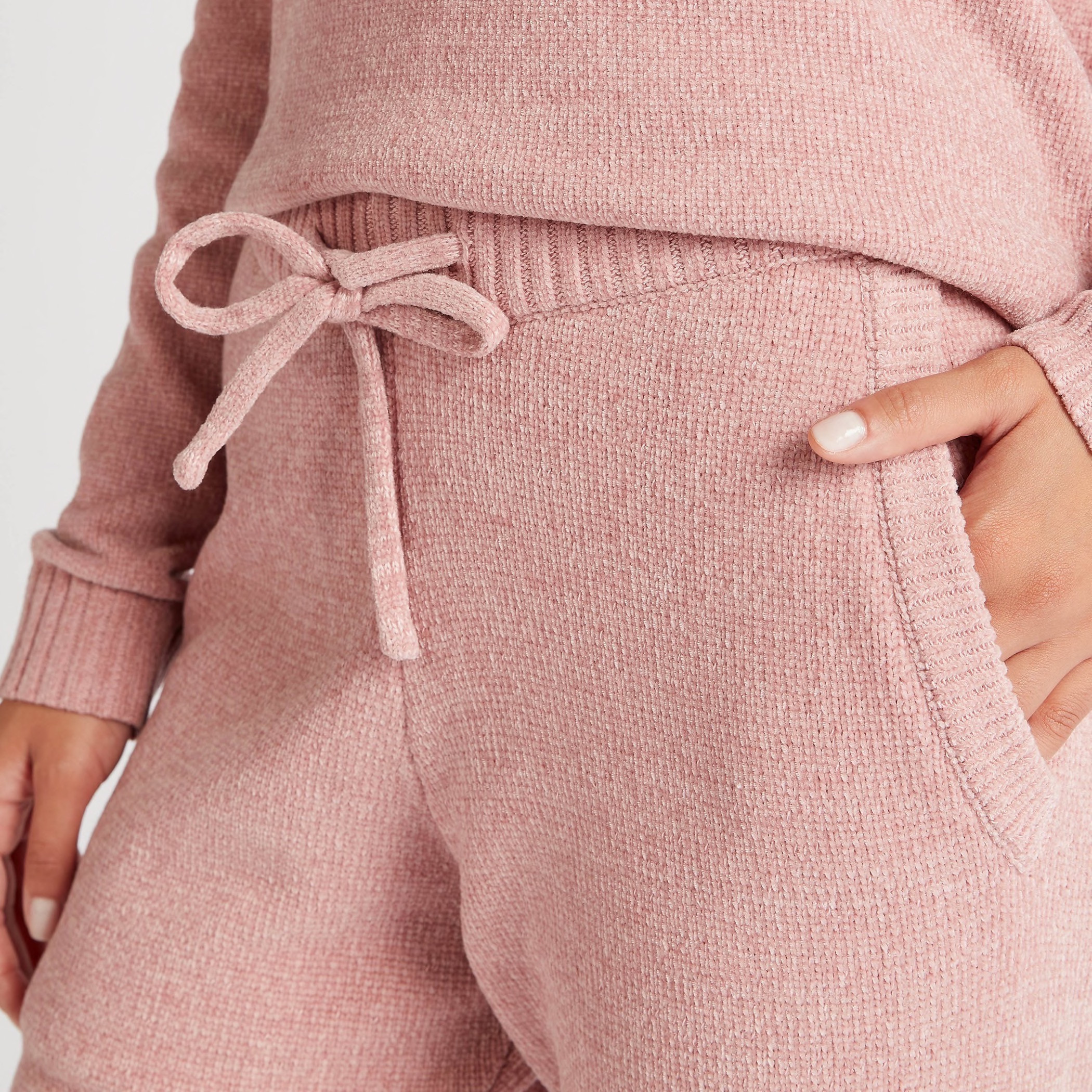 Solid Full Length Pyjamas with Drawstring Closure and Pockets-women-clothing-nightwear-pyjamas-bottoms-image-3