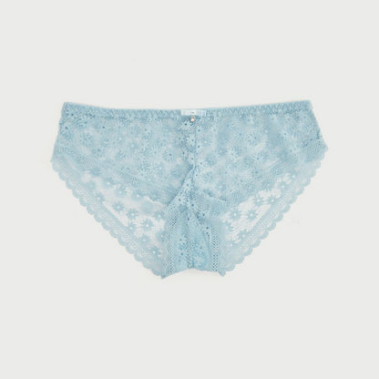 Lace Hipster Brief with Bow Accent