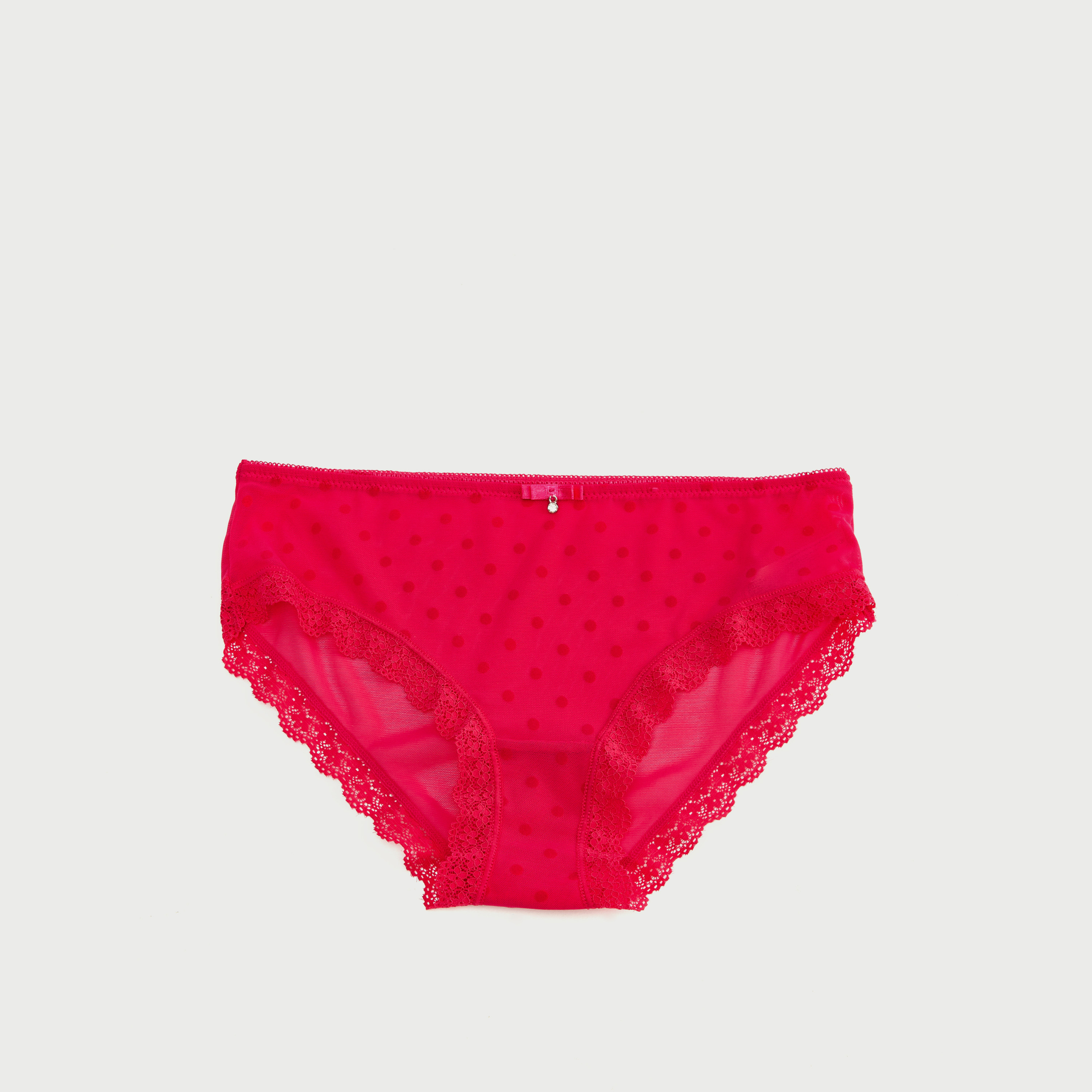 سروال منقّط بتفاصيل دانتيل-women-clothing-lingerie-panties-image-1