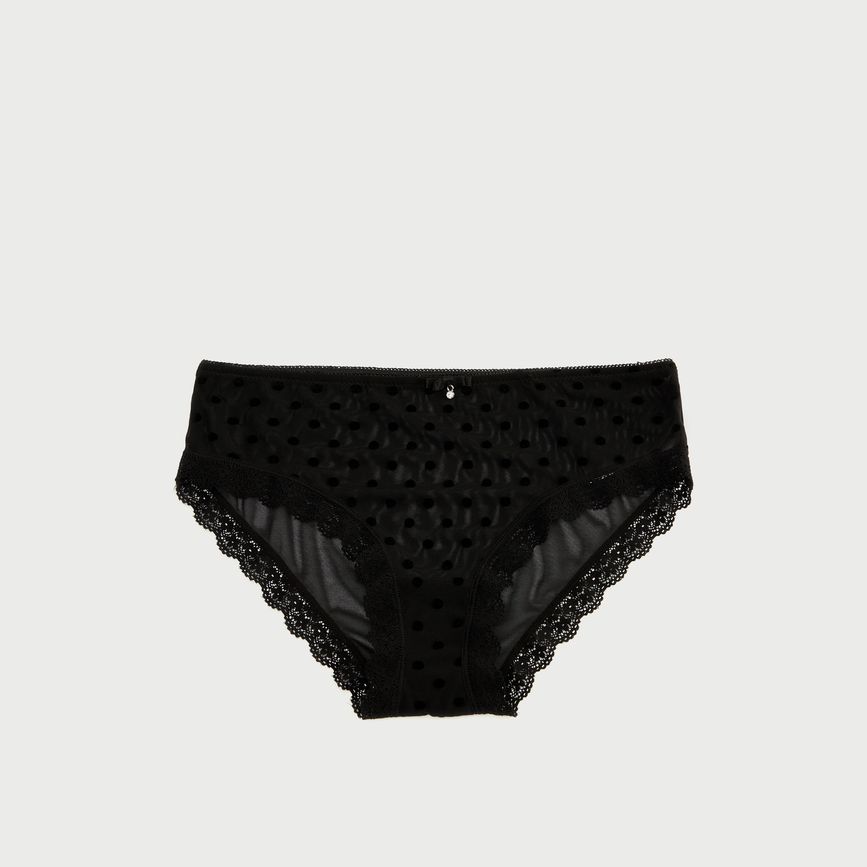 سروال منقّط بتفاصيل دانتيل-women-clothing-lingerie-panties-image-4