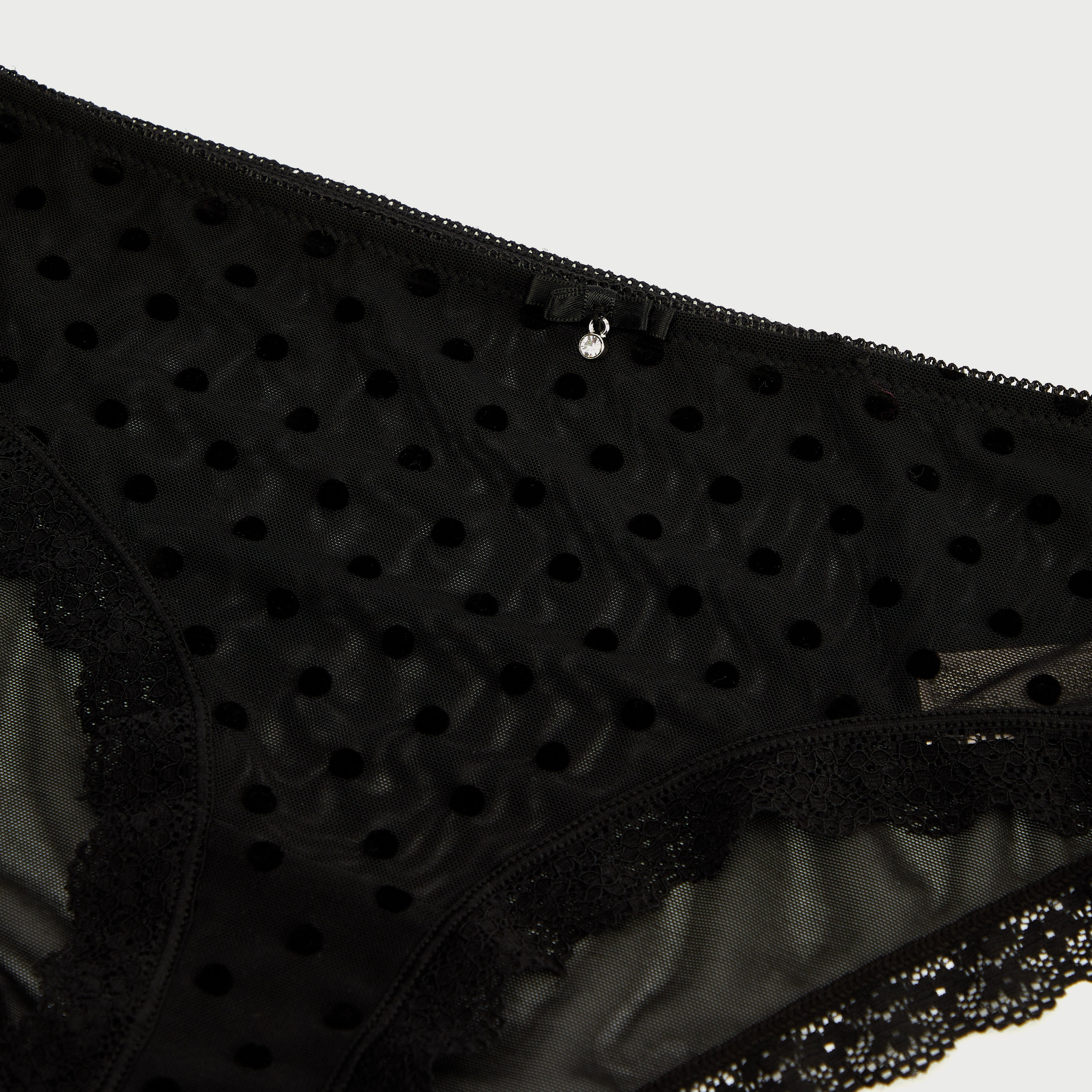 سروال منقّط بتفاصيل دانتيل-women-clothing-lingerie-panties-image-5