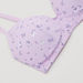 Floral Print Padded Non-Wired T-shirt Bra with Hook and Eye Closure-Bras-thumbnail-1