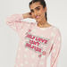 Printed Sleepshirt with Round Neck and Long Sleeves-Nighties-thumbnail-2